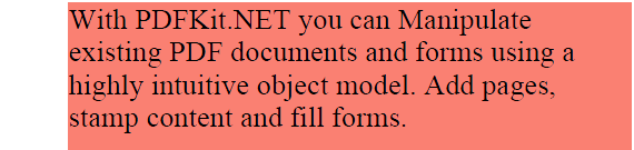 Default formatting