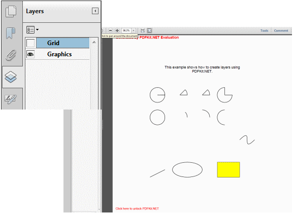 Create Layers In Pdf Without Grid
