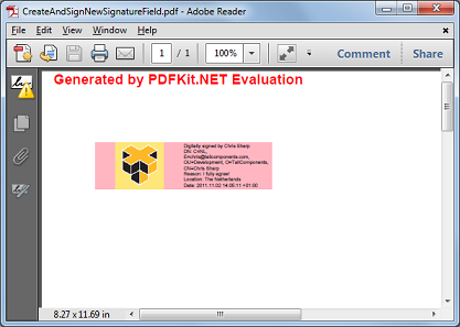 Result Create Digitally Signed Pdf